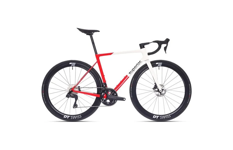 Racersykkel allround Superior RR 9.8 Gloss Red/White v:6230183