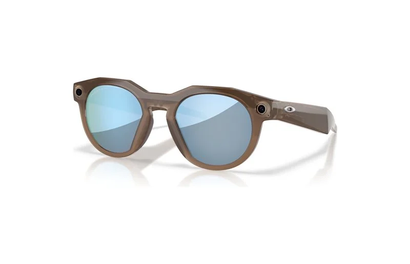 Solbriller Oakley Meta HSTN AI Smart Glasses Brown Smoke/Prizm Deep Water Polarized v:8803796