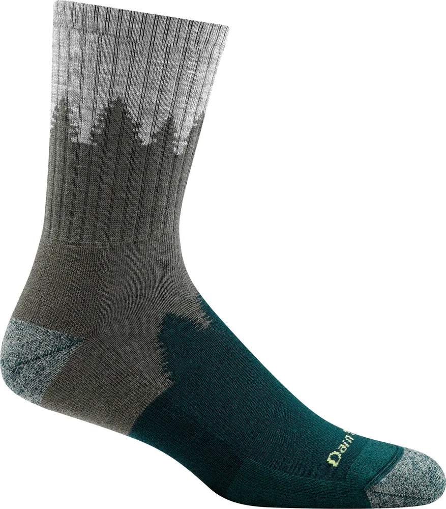 Darn Tough Men's Number 2 Micro Crew Midweight Hiking Sock Green v:2039801