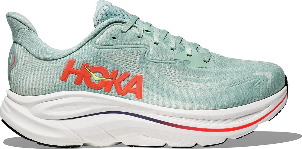 Hoka Men's Clifton 10 Wide Sage/Neon Flame v:1810475