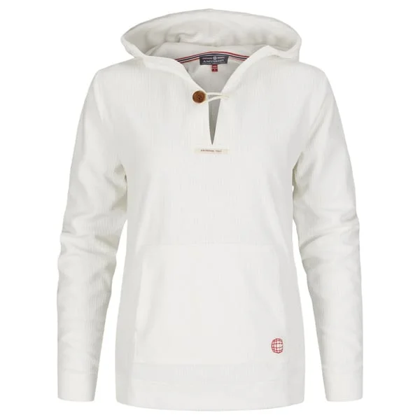 Comfy Cord Hood Womens White v:4511812