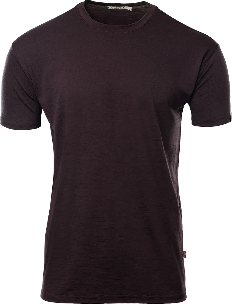 Aclima Men's LightWool 180 Classic Tee Chocolate Plum v:6325587