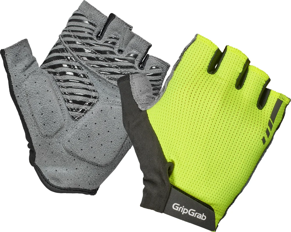 Gripgrab Expert RC Max Padded Short Finger Summer Gloves Yellow Hi-Vis v:3389088 Gripgrab Expert RC Max Padded Short Finger Summer Gloves Yellow Hi-Vis v:3389088
