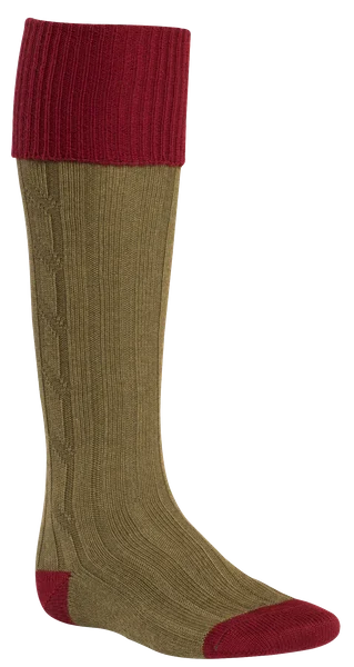 M’s Shooting Sock Bordeaux/Olive v:3635800