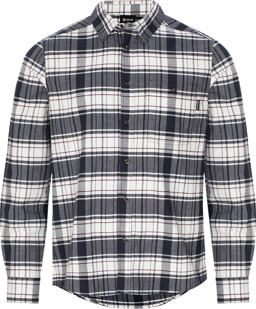 Urberg Men's Checked Flanell Shirt Clouddancer/Navy/Fig v:5632575