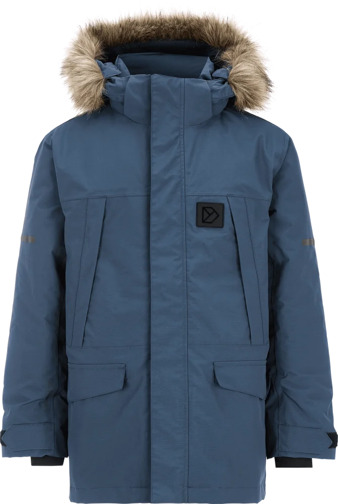 Didriksons Kids' Sylvin Parka Mountain Blue v:2186227