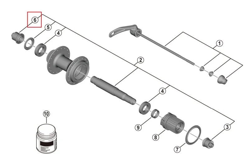 Shimano Mutter L.H. med støvdeksel Fh-Mt401 v:3516651