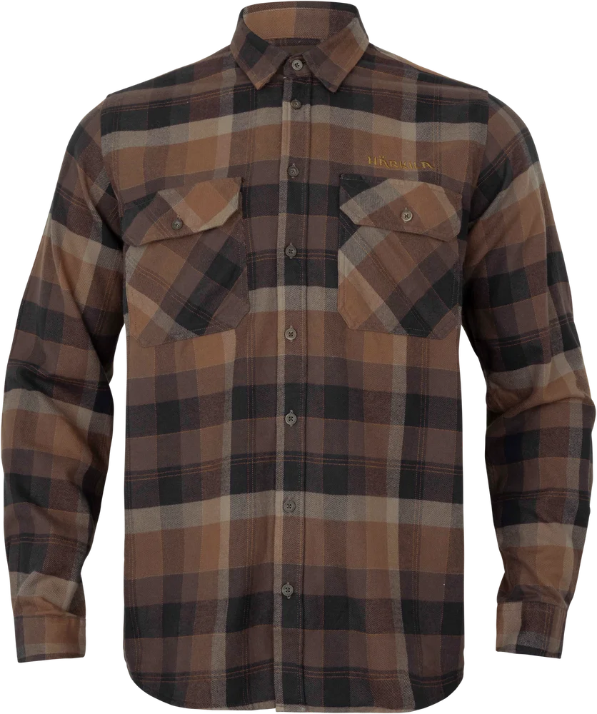 Härkila Men's Asmund Longsleeve Shirt Rust Brown Check v:7233160
