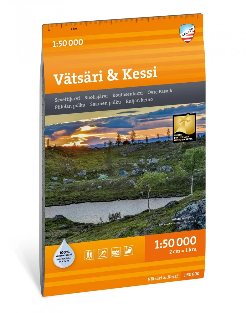 Calazo förlag Vätsäri & Kessi 1:50 000 Hiking map v:9303418 Calazo förlag Vätsäri & Kessi 1:50 000 Hiking map v:9303418
