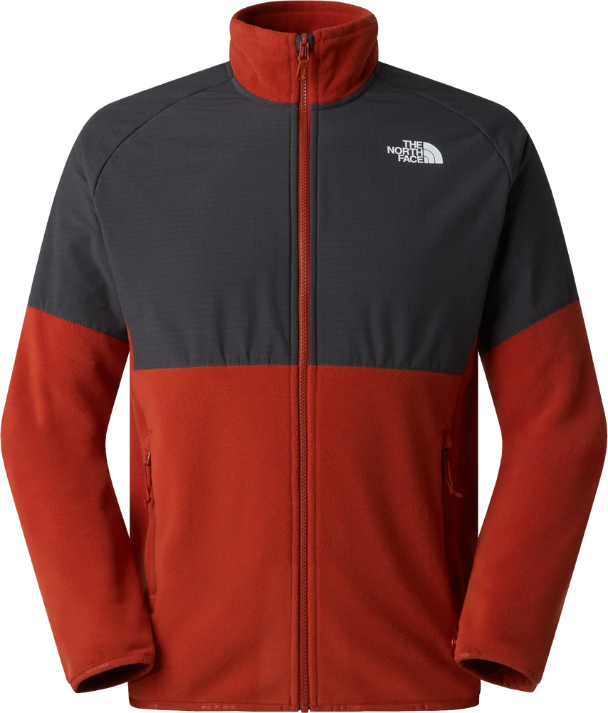 The North Face Men's Glacier Heavyweight Full Zip Fleece Iron Clay/Asphalt Grey v:1024326