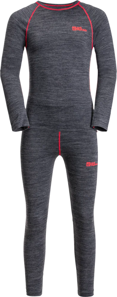 Jack Wolfskin Kids’ Merino Baselayer Set Night Blue v:9944738 Jack Wolfskin Kids’ Merino Baselayer Set Night Blue v:9944738