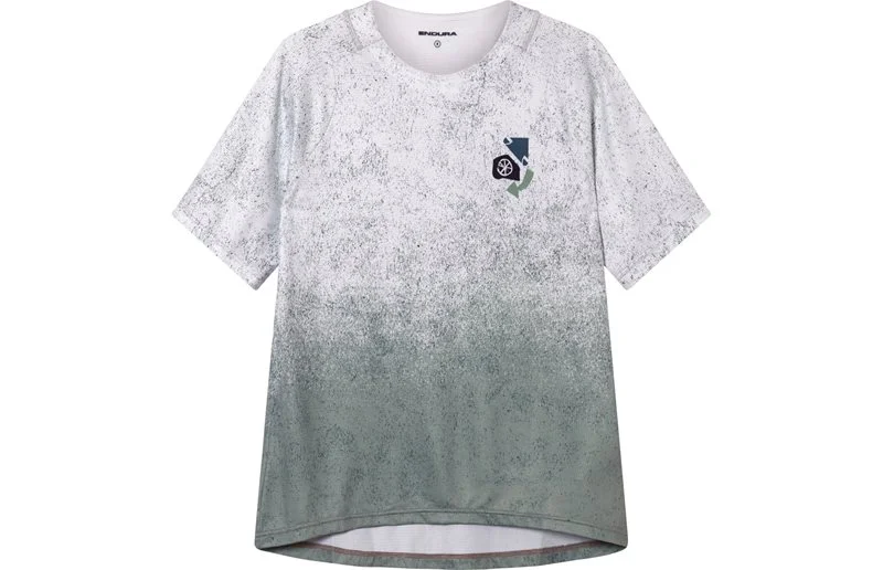 Sykkeltrøye Endura Women's SingleTrack S/S Print Aero Blue v:3730139