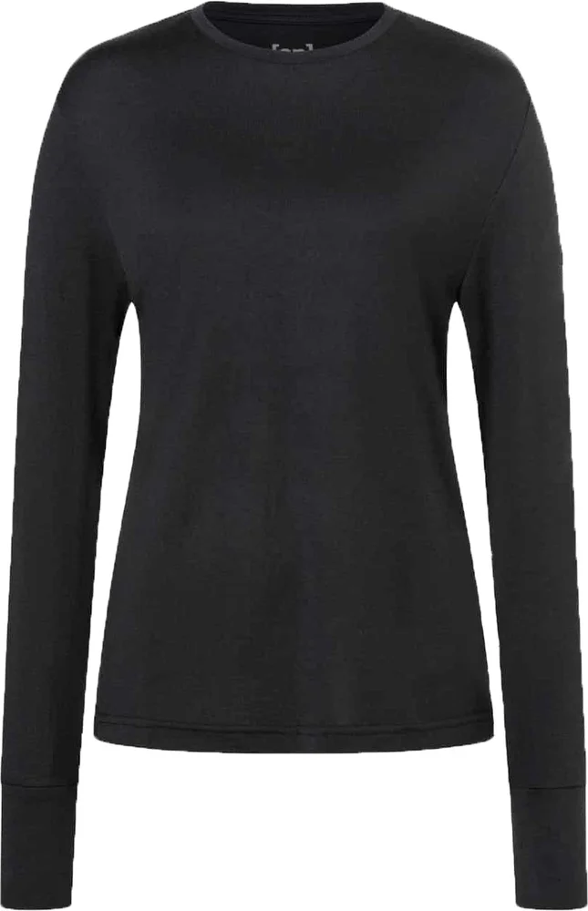 super.natural Women’s Warm Up Long Sleeve Jet Black v:8004595 super.natural Women’s Warm Up Long Sleeve Jet Black v:8004595