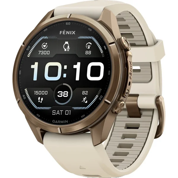 Fenix 9 Pro 43Mm Ti Smartwatch Autumn Gold Titanium With Cream/French Gray Silicone Band v:7247557