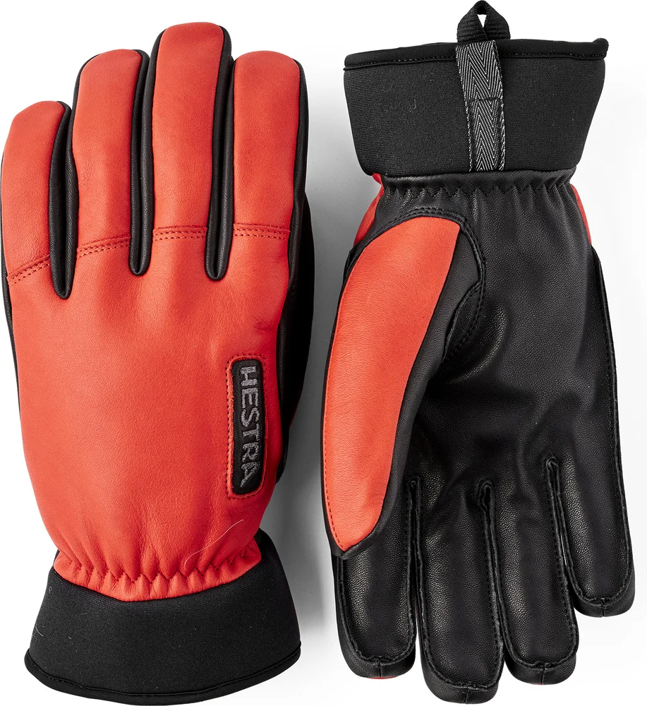 Hestra Army Leather Wool Terry 5-Finger Flame Red v:2836651 Hestra Army Leather Wool Terry 5-Finger Flame Red v:2836651