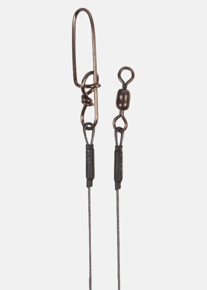 CWC TI Wire Leader, 7-strand 18″ 50lb Stay-Lok #4 v:2663444