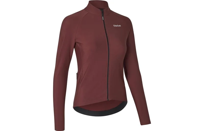Sykkeltrøye GripGrab W's PACR Thermal Long Sleeve Jersey Dark Red v:3026932