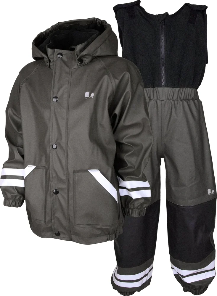 Lindberg Kids' Fagerhult Rain Set Fleece Anthracite v:9521418