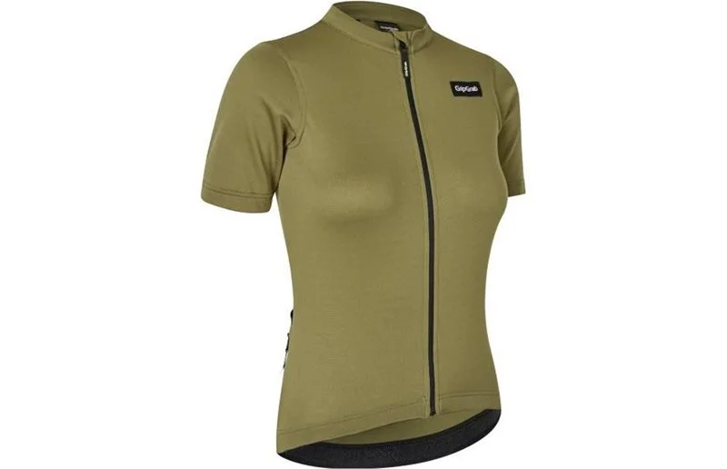 Sykkeltrøye GripGrab W's EXPLR Merinotech Short Sleeve Jersey Olive Green v:3887456