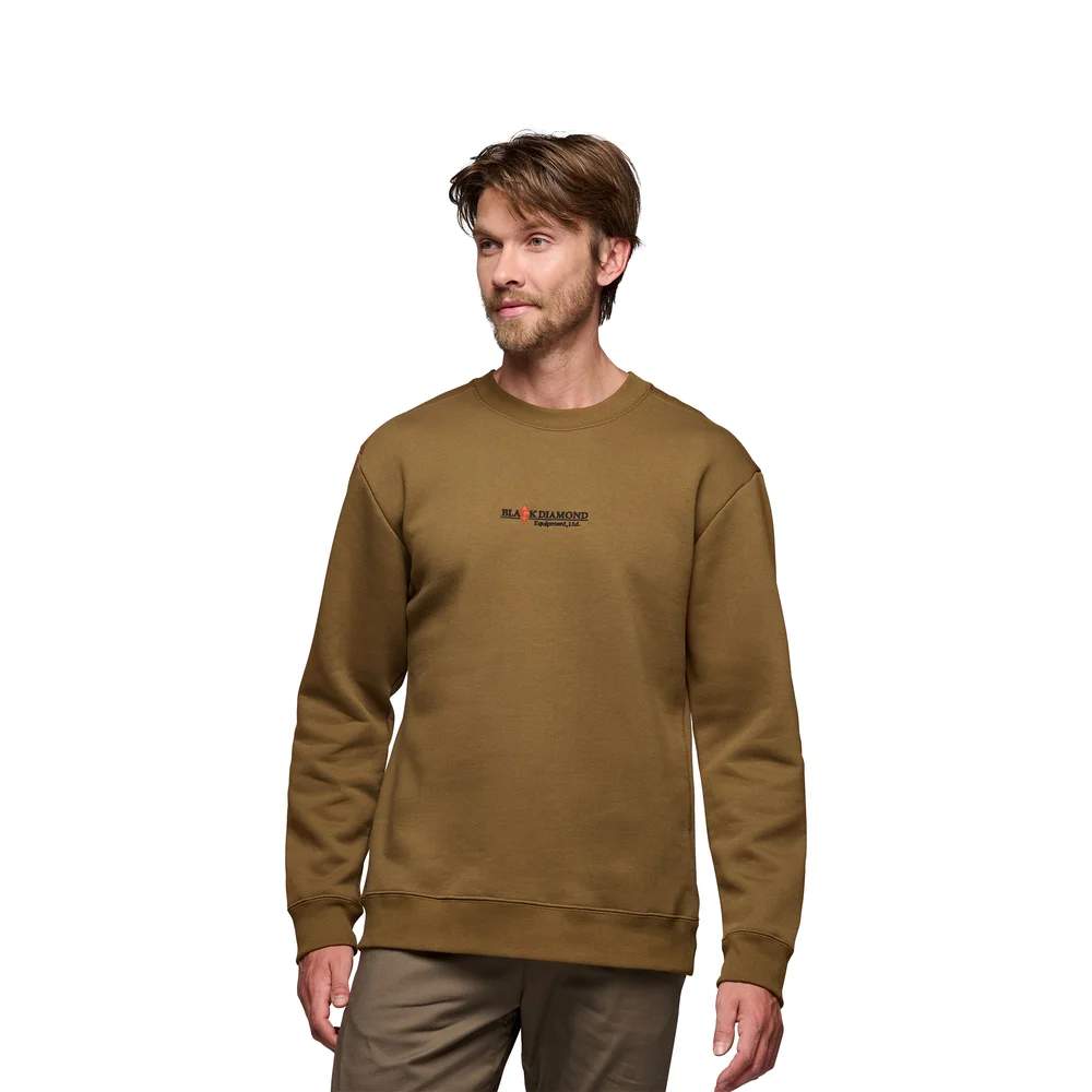 Black Diamond Men's Heritage Wordmark Crewneck Dark Curry v:3571160