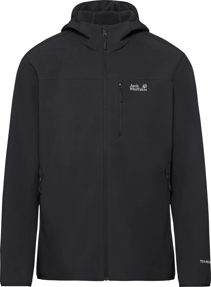 Jack Wolfskin Men's Wild Winds Hooded Jacket Black v:3526091