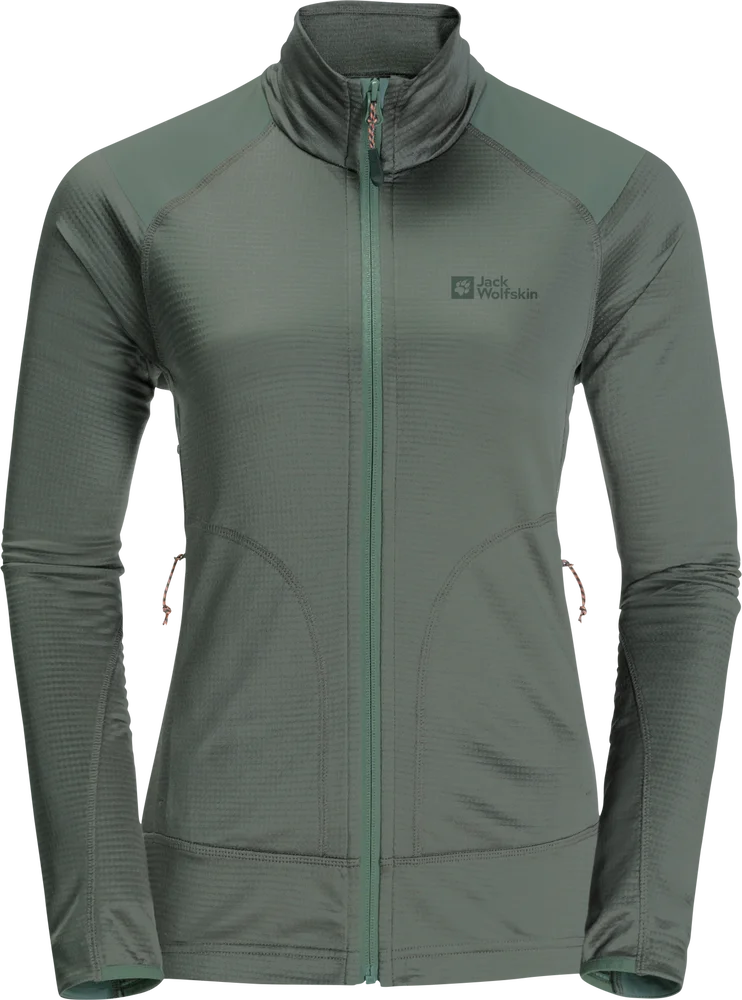 Jack Wolfskin Women's Kammweg Full Zip Picnic Green v:4277875