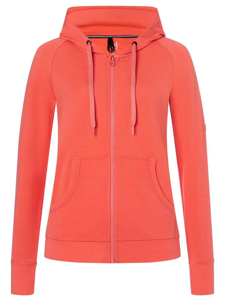 super.natural Women’s Essential Zip Hoodie Living Coral v:2103924 super.natural Women’s Essential Zip Hoodie Living Coral v:2103924