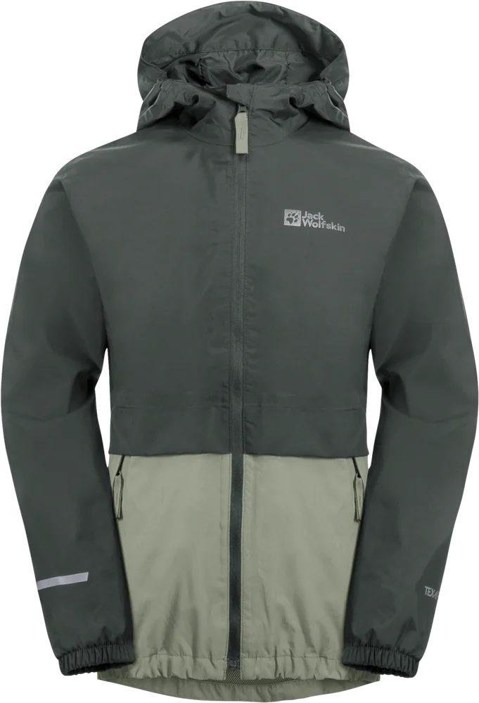 Jack Wolfskin Kids’ Rainy Days 2-Layer Jacket Slate Green v:8392803 Jack Wolfskin Kids’ Rainy Days 2-Layer Jacket Slate Green v:8392803