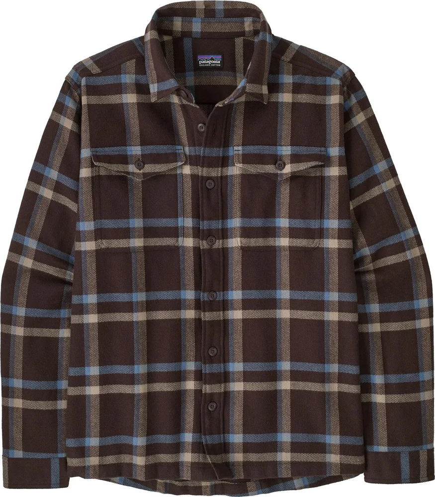 Patagonia Men's Fjord Flannel Shirt Crossing: Den Brown v:2436008