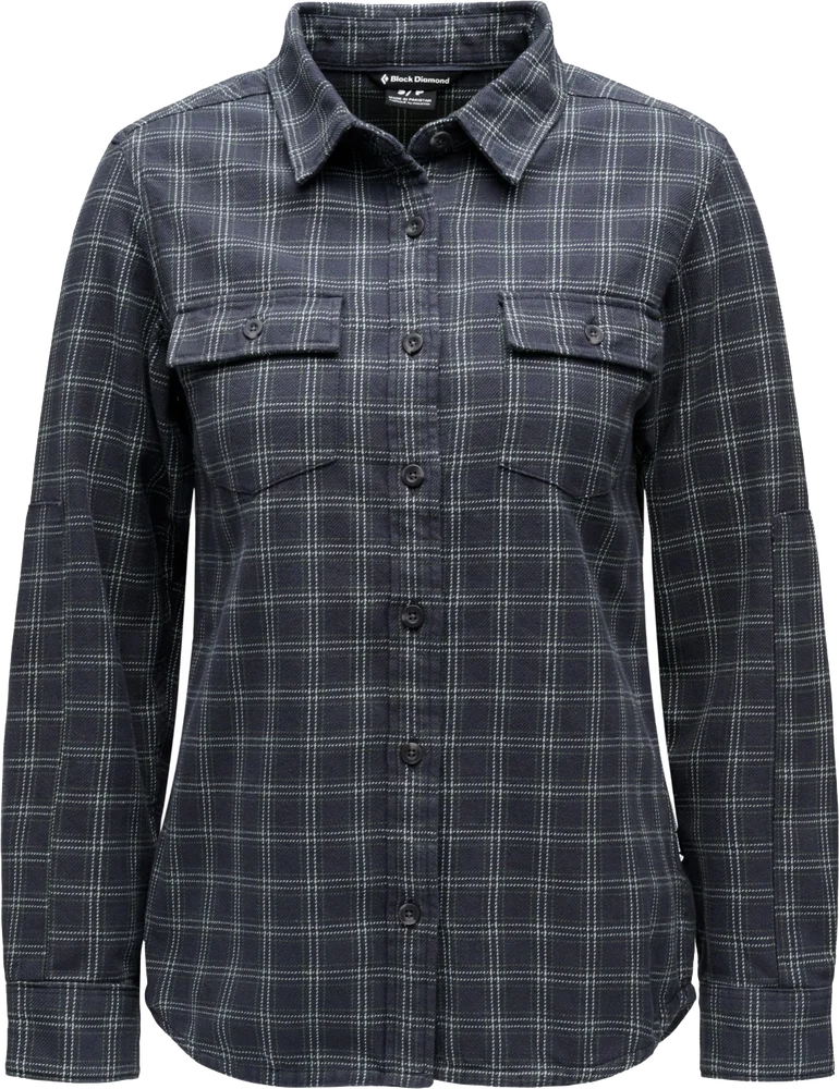 Black Diamond Men's Project Twill Long Sleeve Shirt Charcoal-citron v:4758588
