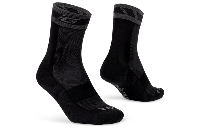 Sykkelsokker GripGrab Merino Winter Socks Black v:2225778