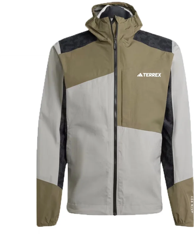 Adidas Men's Terrex Xperior Hybrid RAIN.DRY Jacka Charcoal Solid Grey/Olive Strata/Carbon v:4345910