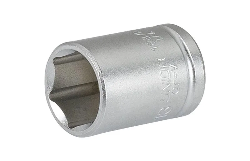 UNIOR Socket Point 1/4" 13mm Sølv v:8153901
