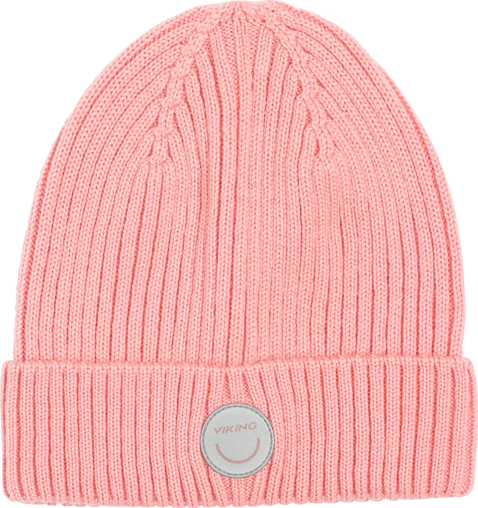 Viking Footwear Kids' Play Wool Rib Beanie Light Pink v:3463446