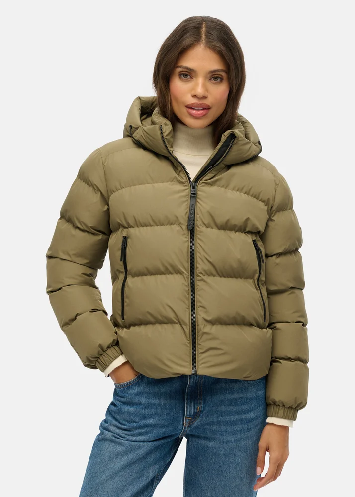 HOODED SPORTS PUFFER JACKET v:7712256