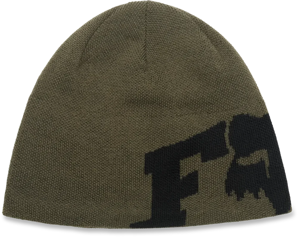 Fox F Head X Jacquard Beanie Olive Green v:8256888