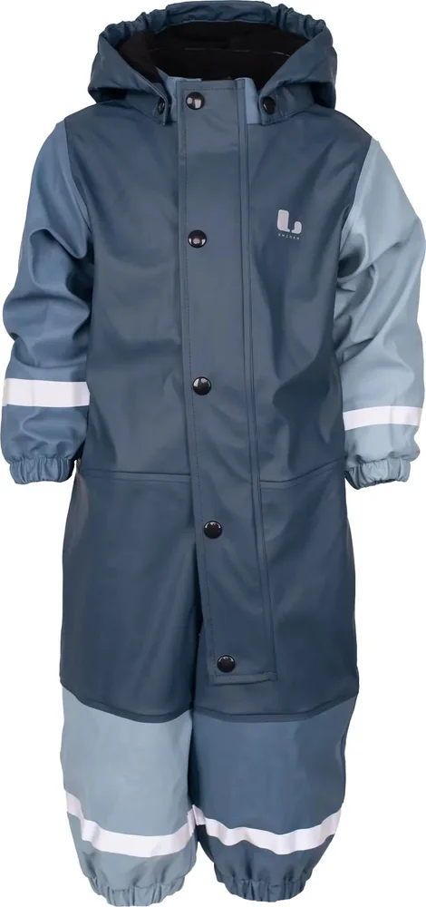 Lindberg Kids' Fagerhult Rain Baby Overall Fleece Iron Blue/Blue v:8365576