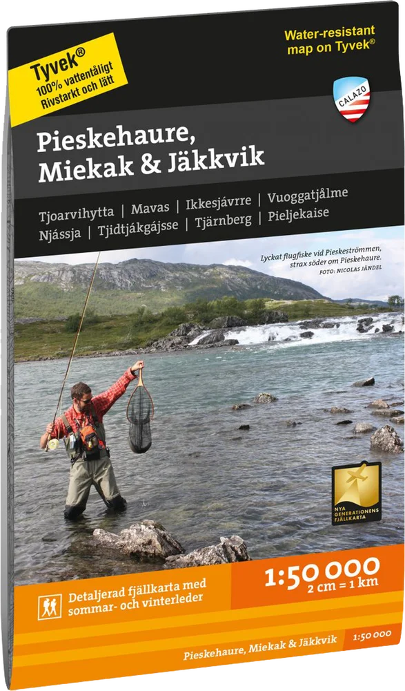 Calazo förlag Pieskehaure, Miekak & Jäkkvik 1:50 000 NoColour v:9220714
