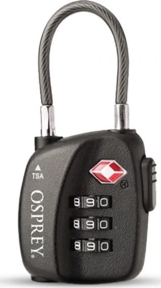 Osprey TSA 3 Dial Cable Lock Black v:7858414