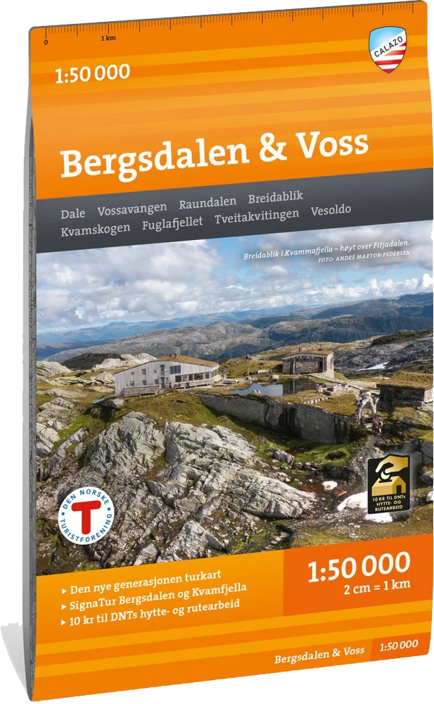 Calazo förlag Bergsdalen & Voss 1:50 000 Hiking map v:7437011 Calazo förlag Bergsdalen & Voss 1:50 000 Hiking map v:7437011