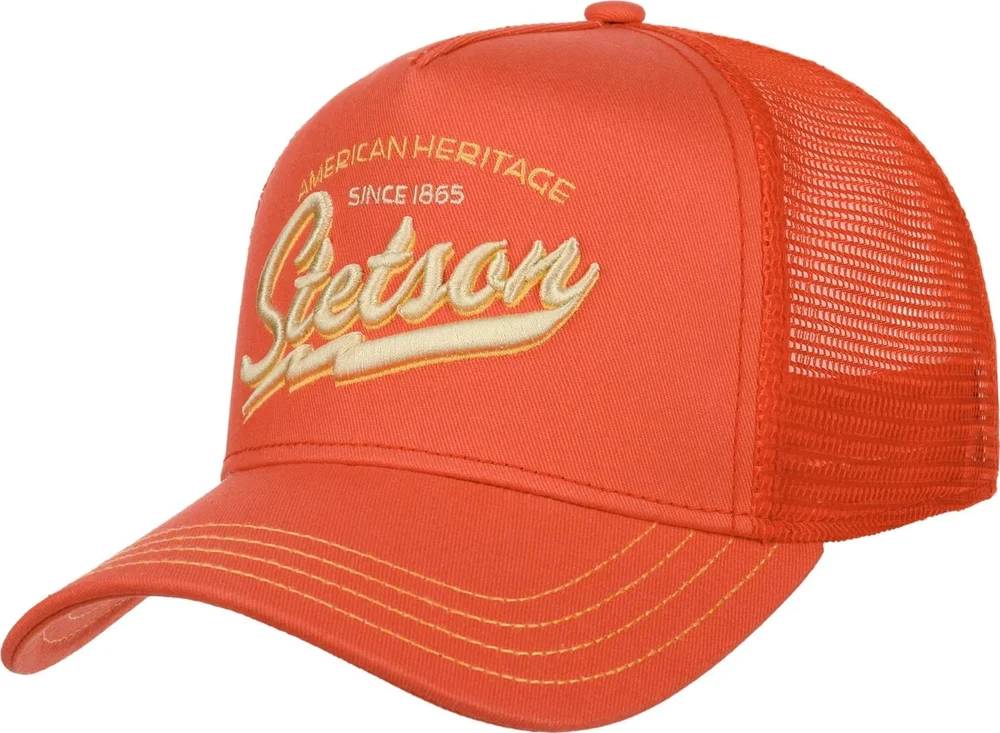 Stetson Unisex Trucker Cap American Heritage Classic Bright Orange v:6545959 Stetson Unisex Trucker Cap American Heritage Classic Bright Orange v:6545959