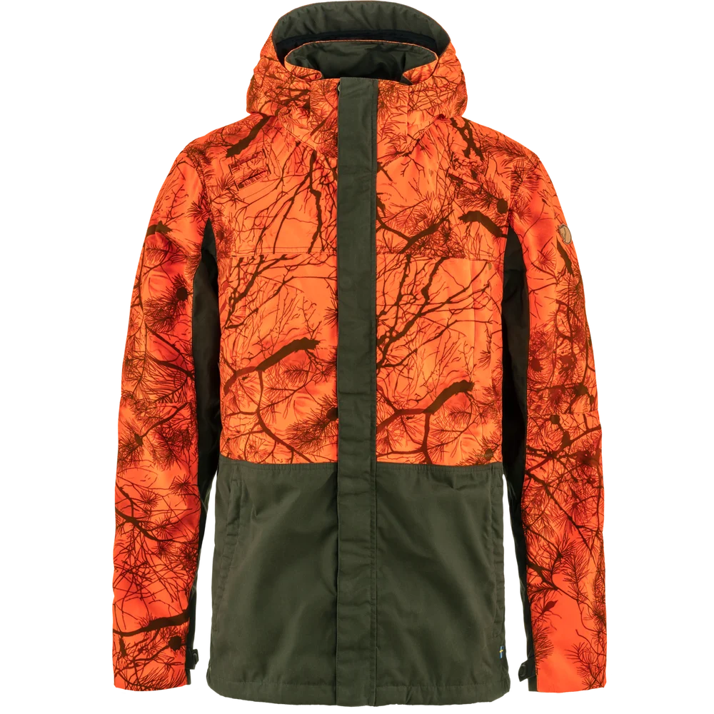 Fjällräven Men's Drev Hybrid Jacket Deep Forest-Orange Multi Camo v:7328007