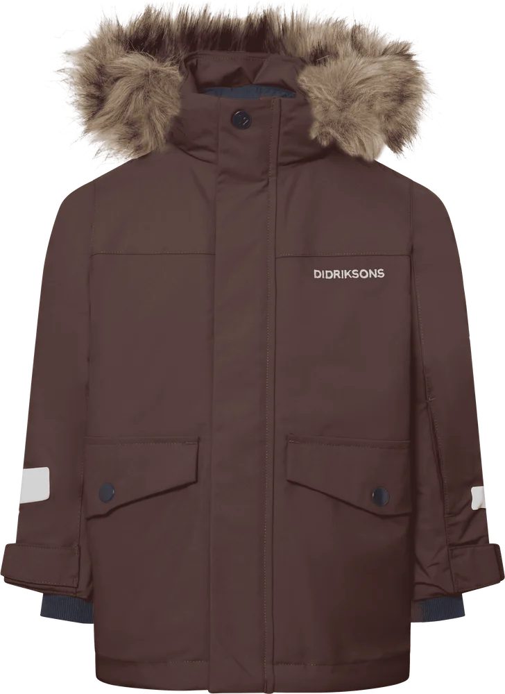 Didriksons Kids' Bjärven Parka Shadow Brown v:5411069