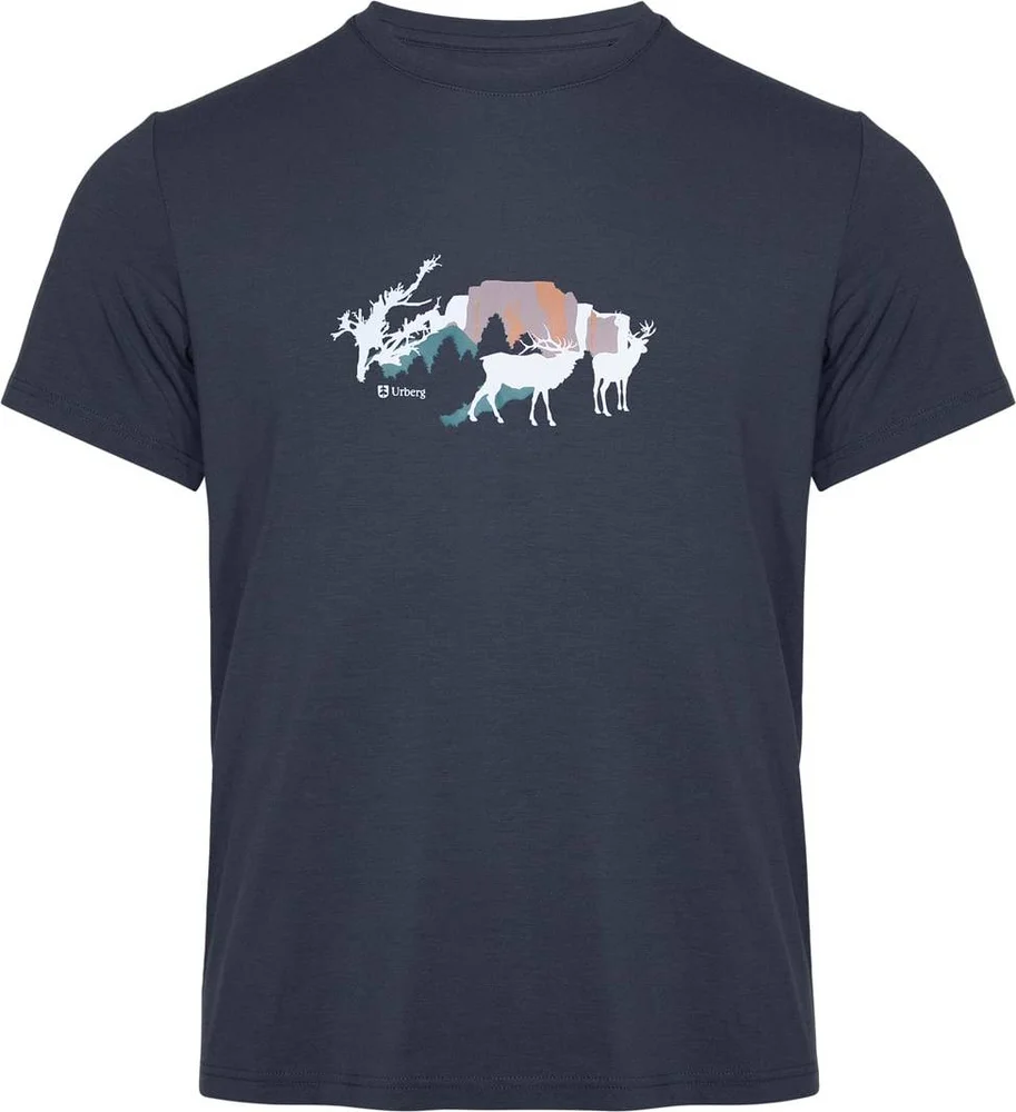 Urberg Men’s Printed Tree Tee Blue Nights v:6146245