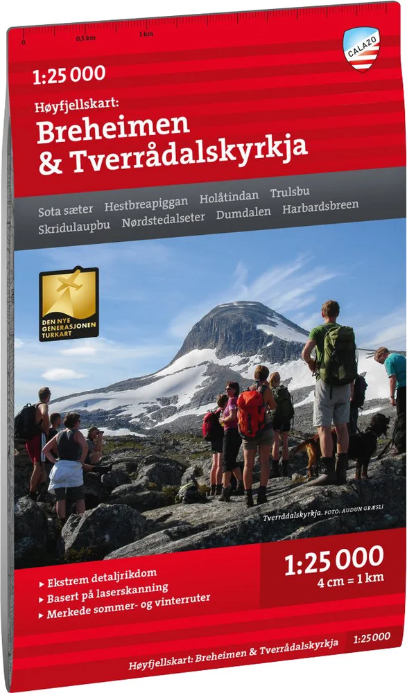 Calazo förlag Høyfjellskart Breheimen & Tverrådalskyrkja 1:25 000 NoColour v:5957141 Calazo förlag Høyfjellskart Breheimen & Tverrådalskyrkja 1:25 000 NoColour v:5957141
