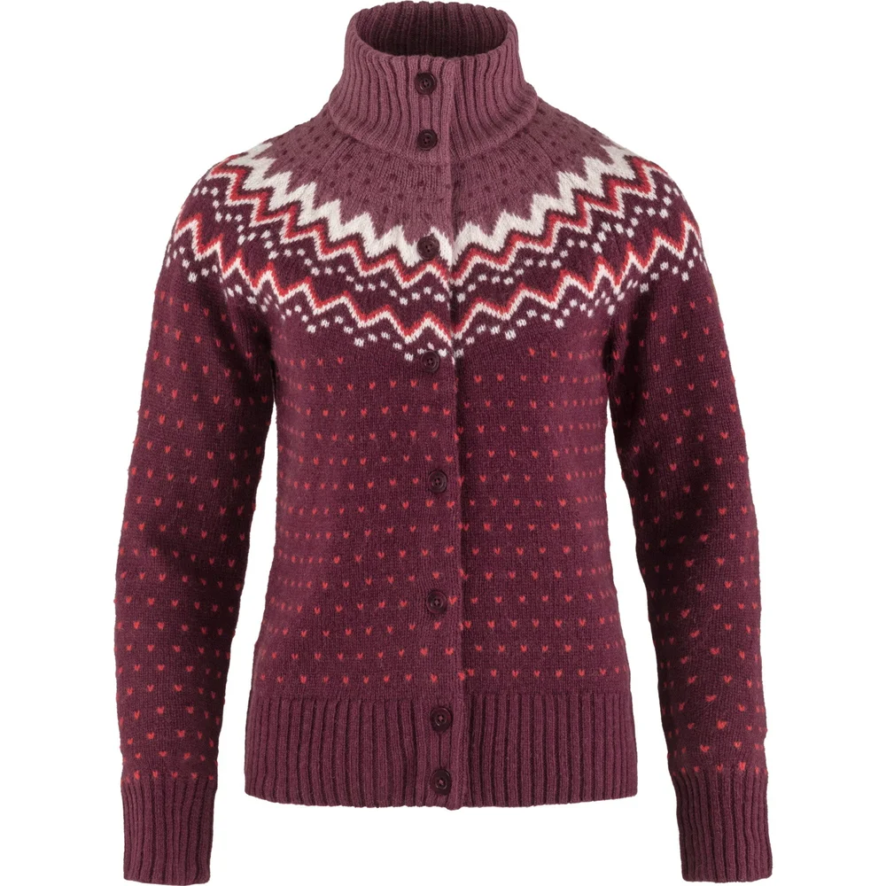 Fjällräven Women's Övik Knit Cardigan Dark Garnet v:2199726