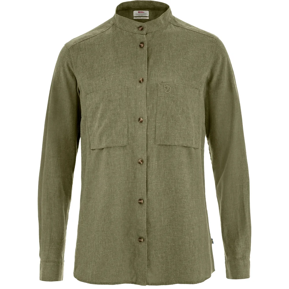 Fjällräven Women's Övik Hemp Shirt Long Sleeve Green v:6157365