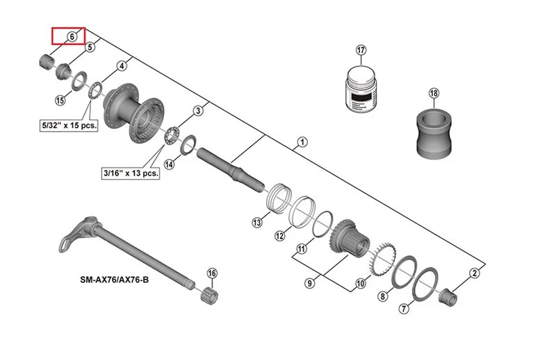 Shimano Lock Nut L.H. Fh-M8110 v:9285059