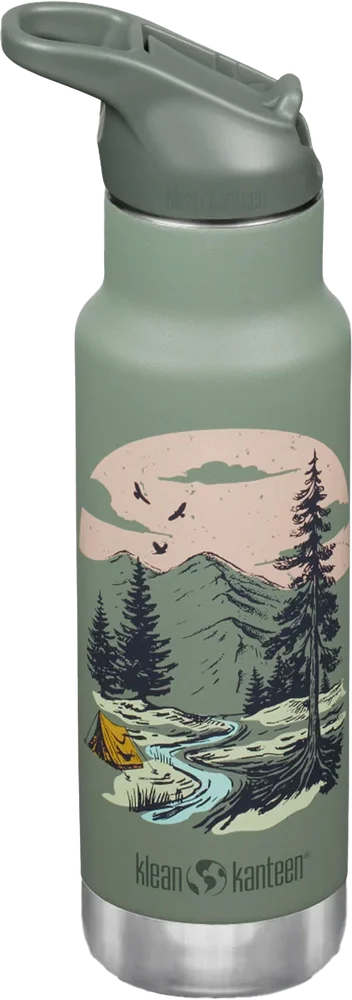 Klean Kanteen Kids’ Classic Insulated Water Bottle with Flip Seal Sport Cap and Straw Mountain Scape v:9264708 Klean Kanteen Kids’ Classic Insulated Water Bottle with Flip Seal Sport Cap and Straw Mountain Scape v:9264708