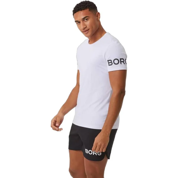 Borg T-Shirt White Black Logo v:7207826 Borg T-Shirt White Black Logo v:7207826